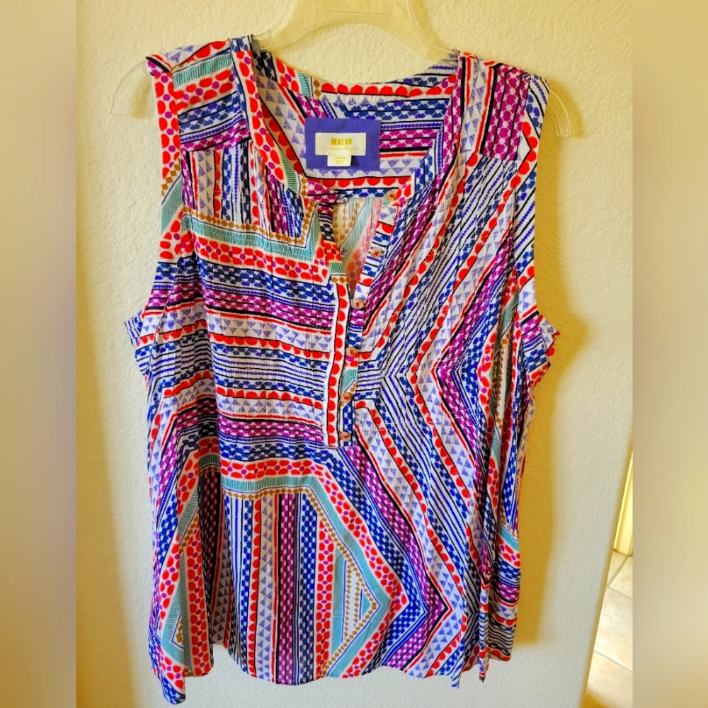 Boho Sleeveless top Anthropologie